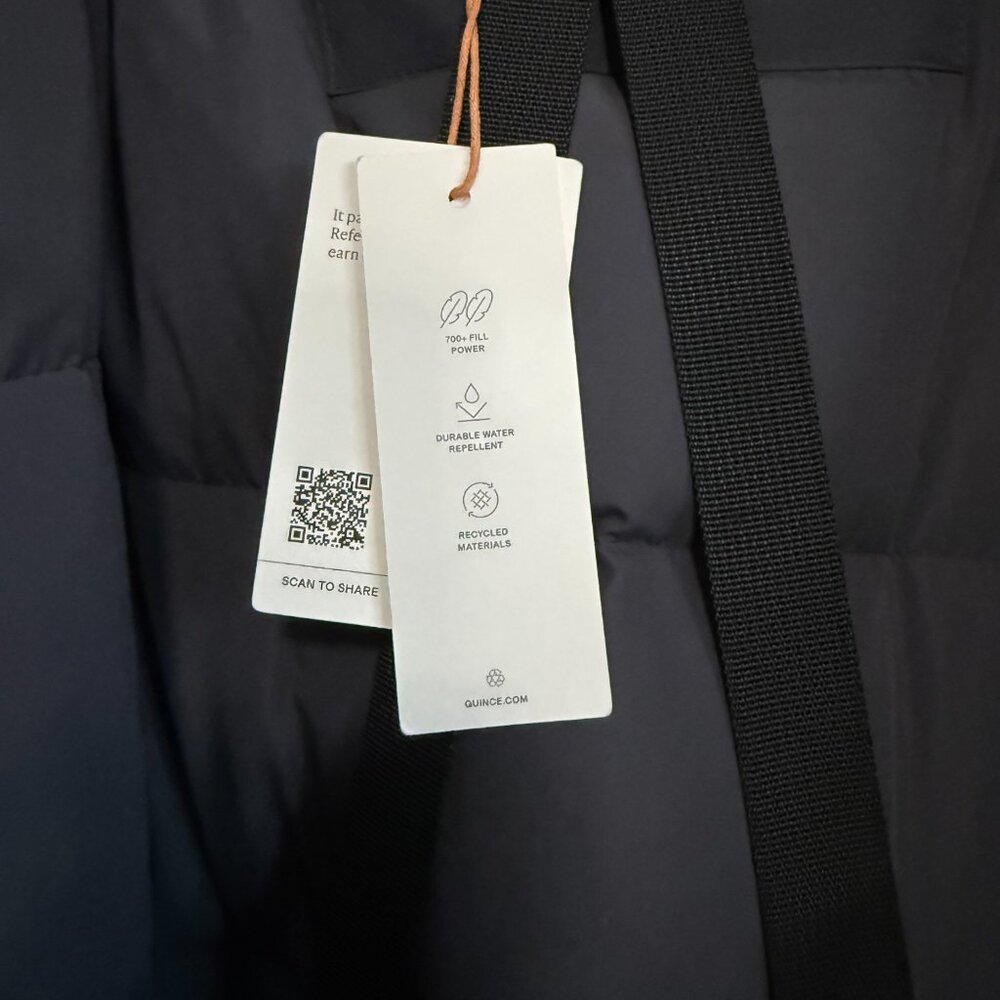 Quince Responsible Down Hooded Long Parka (Women / XL / Carbon Grey) - Picture 6 of 12